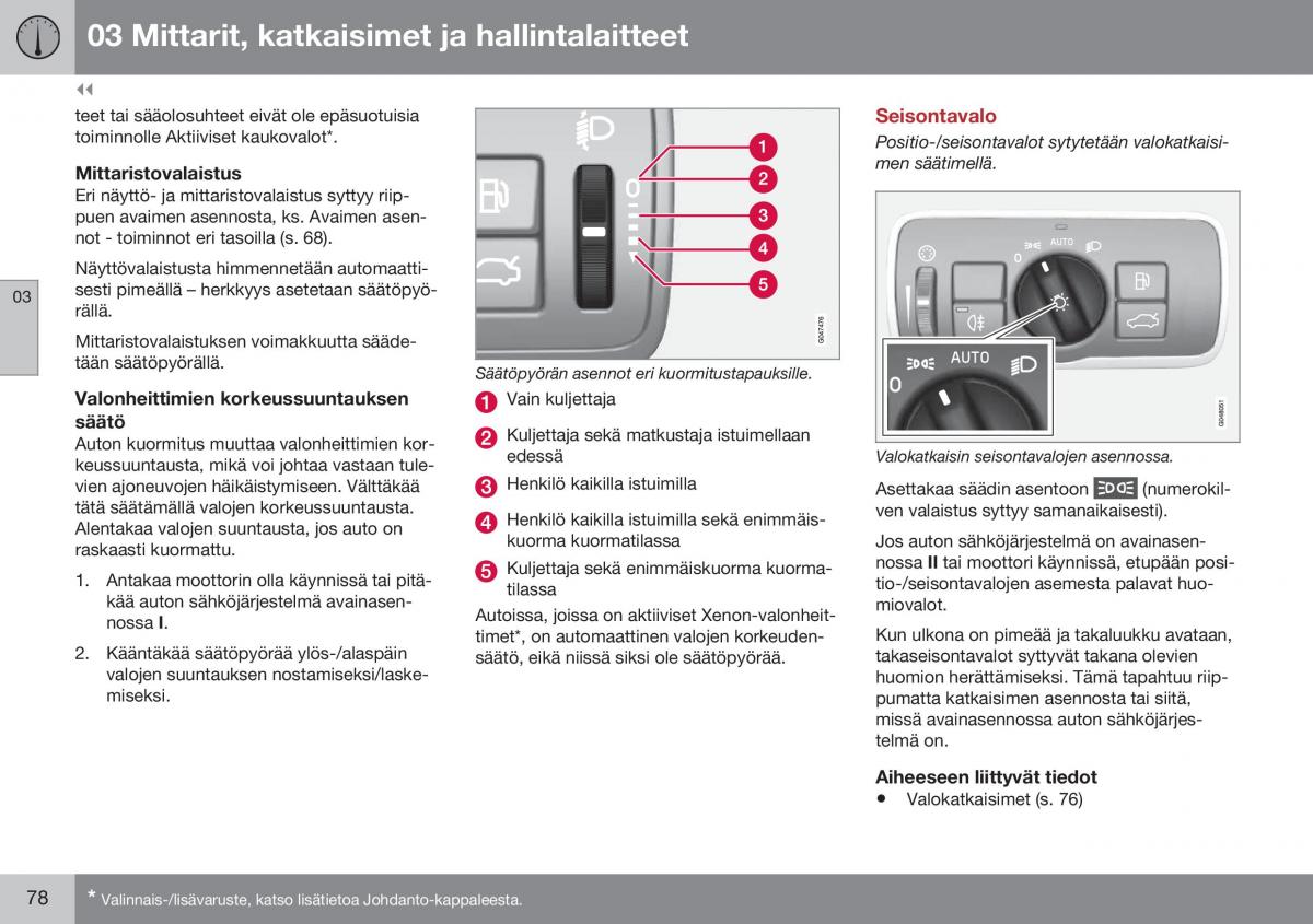 Volvo XC60 I 1 FL omistajan kasikirja / page 80