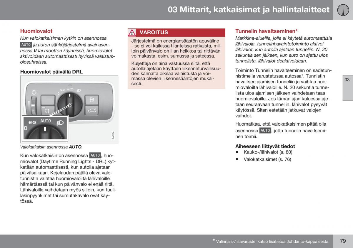 Volvo XC60 I 1 FL omistajan kasikirja / page 81