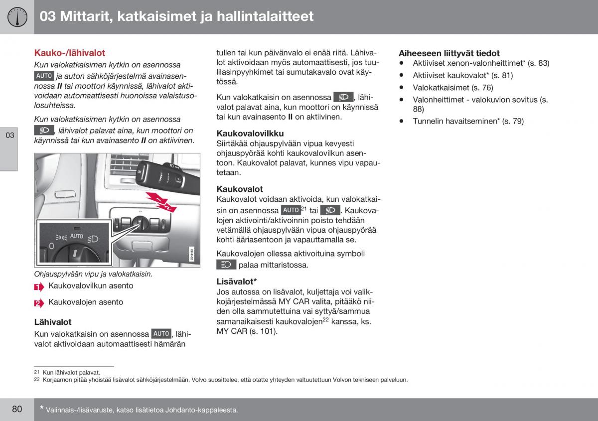 Volvo XC60 I 1 FL omistajan kasikirja / page 82