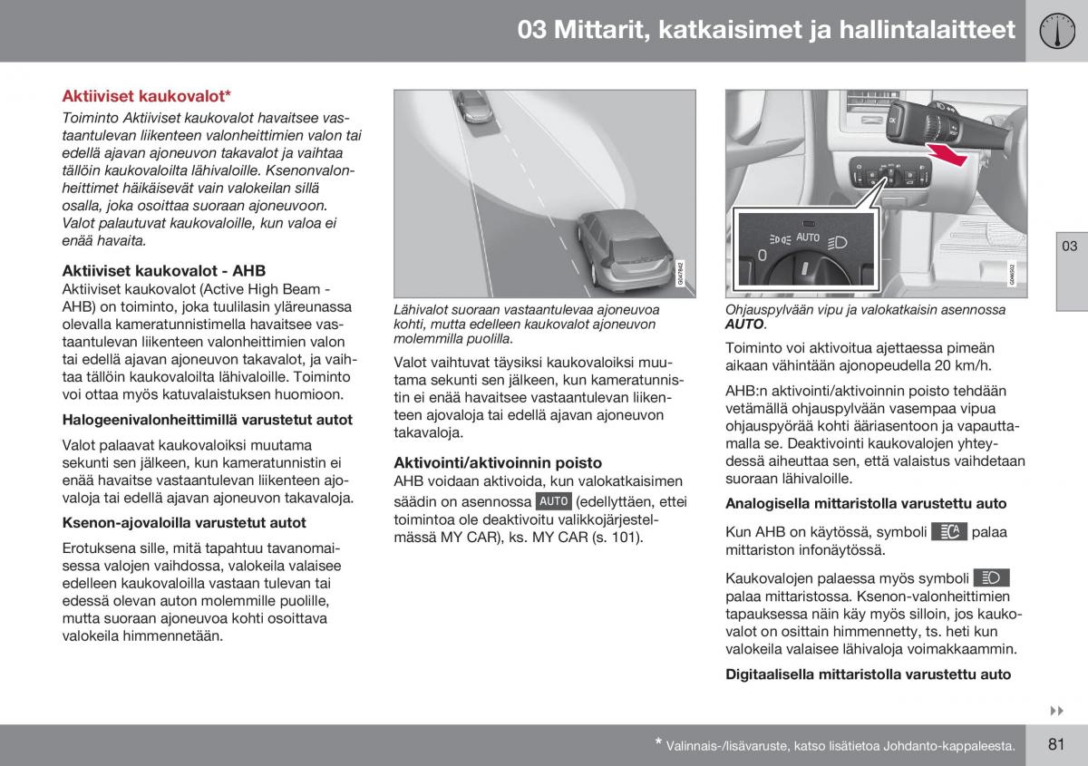 Volvo XC60 I 1 FL omistajan kasikirja / page 83