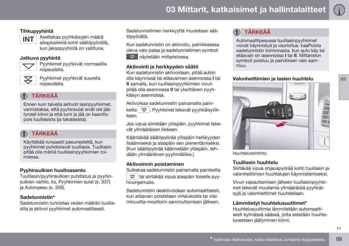 Volvo XC60 I 1 FL omistajan kasikirja / page 91