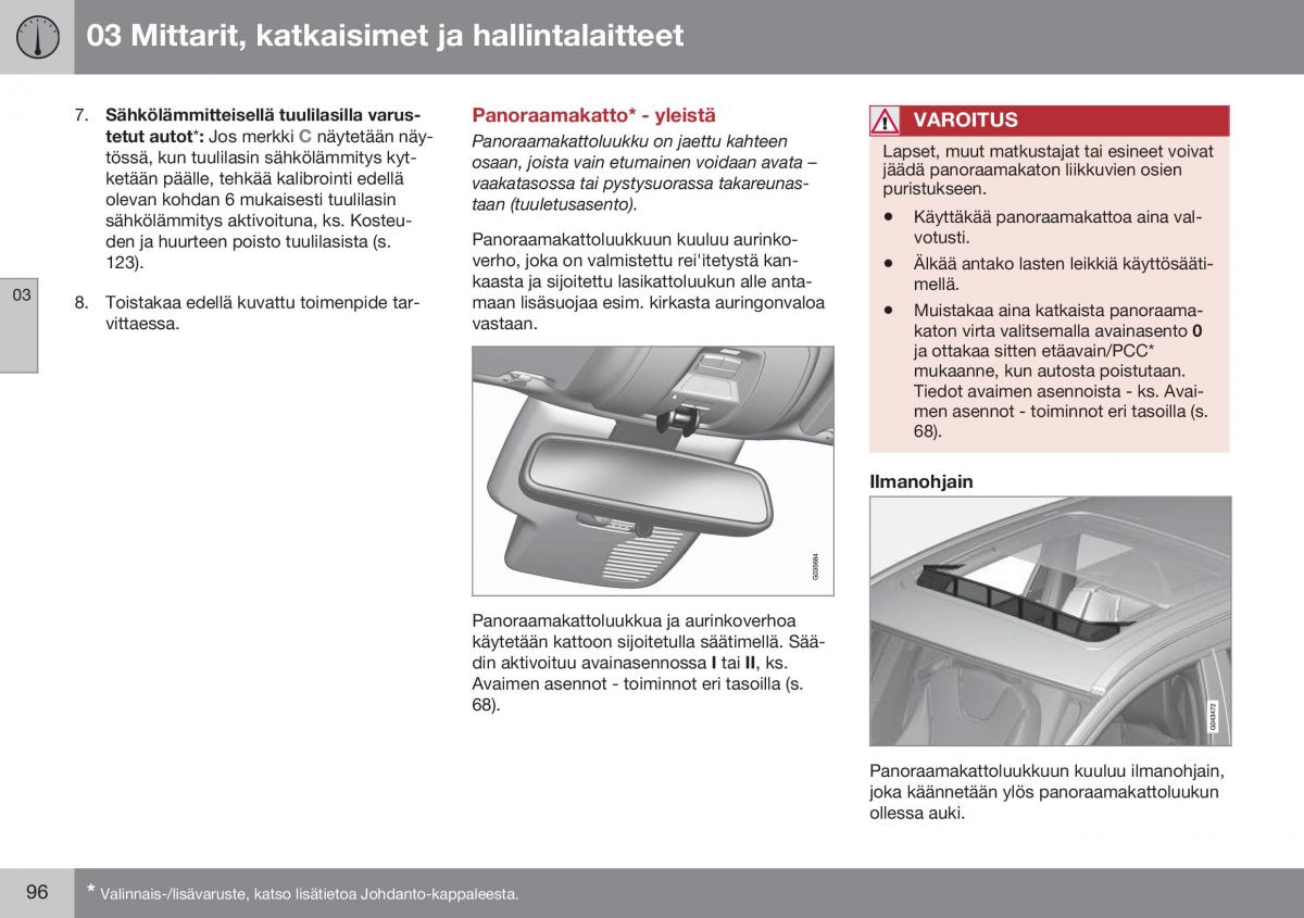 Volvo XC60 I 1 FL omistajan kasikirja / page 98