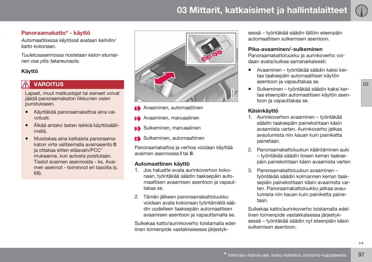 Volvo XC60 I 1 FL omistajan kasikirja / page 99