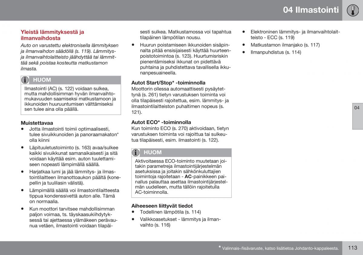 Volvo XC60 I 1 FL omistajan kasikirja / page 115