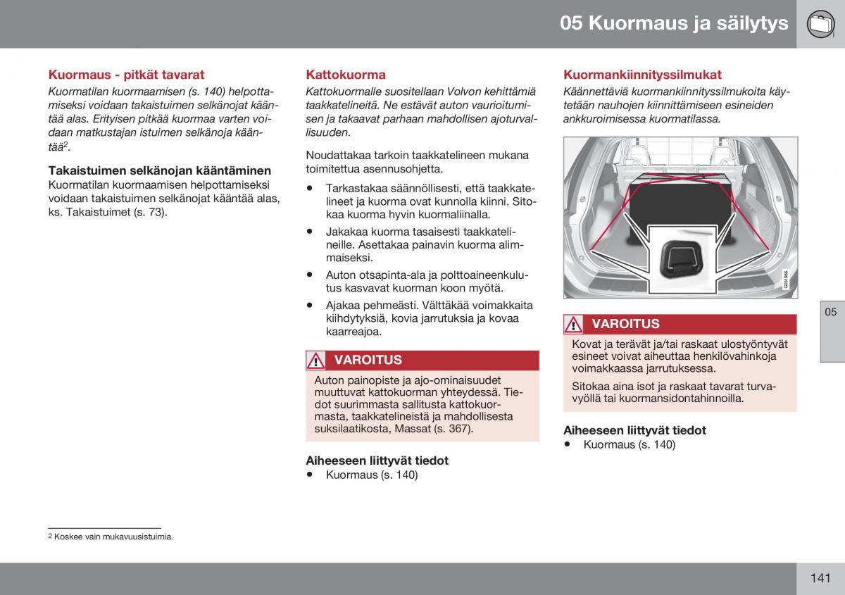 Volvo XC60 I 1 FL omistajan kasikirja / page 143