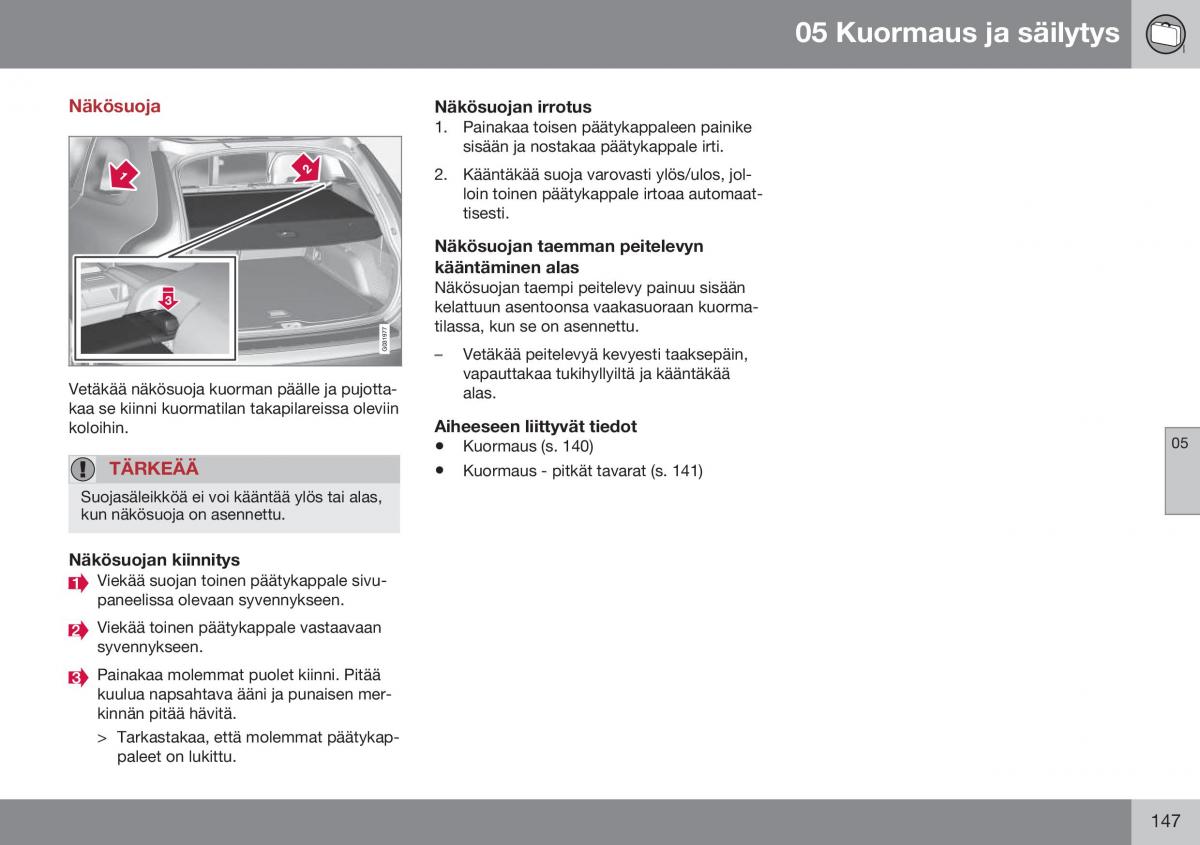 Volvo XC60 I 1 FL omistajan kasikirja / page 149