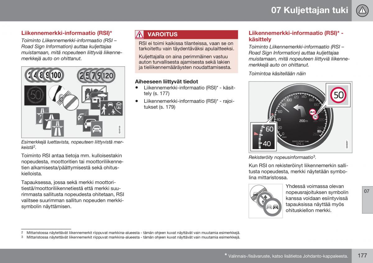 Volvo XC60 I 1 FL omistajan kasikirja / page 179