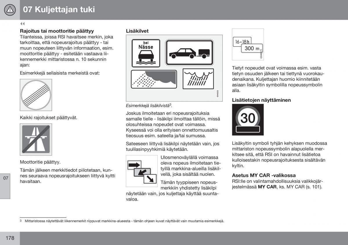 Volvo XC60 I 1 FL omistajan kasikirja / page 180