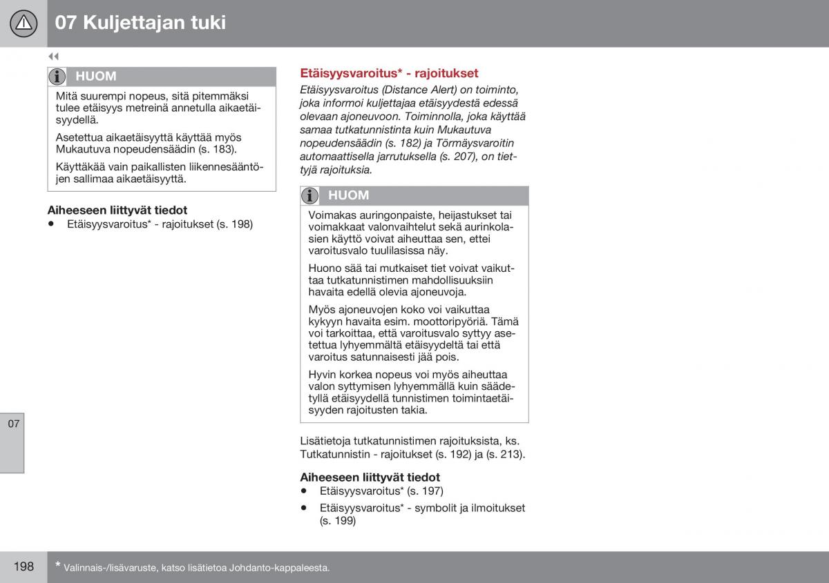 Volvo XC60 I 1 FL omistajan kasikirja / page 200