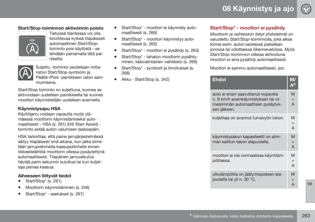 Volvo XC60 I 1 FL omistajan kasikirja / page 265