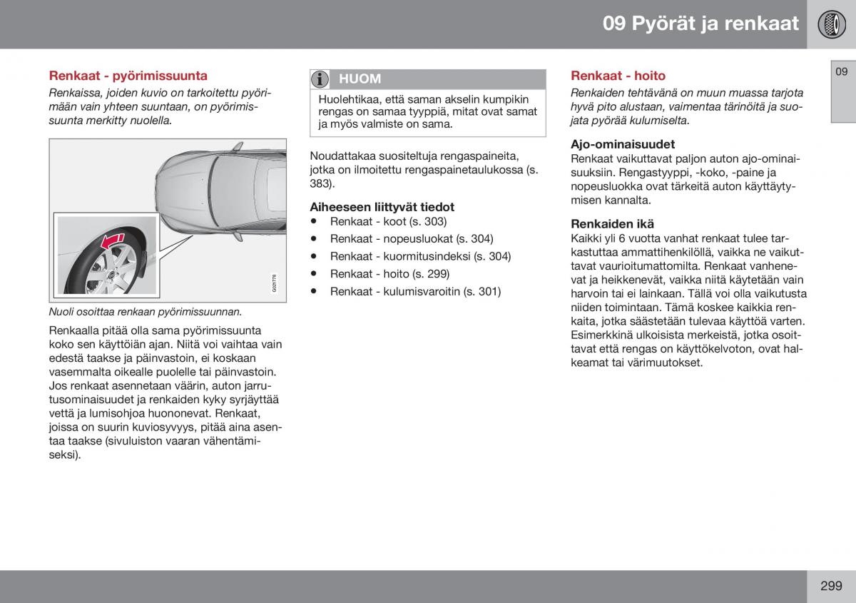 Volvo XC60 I 1 FL omistajan kasikirja / page 301