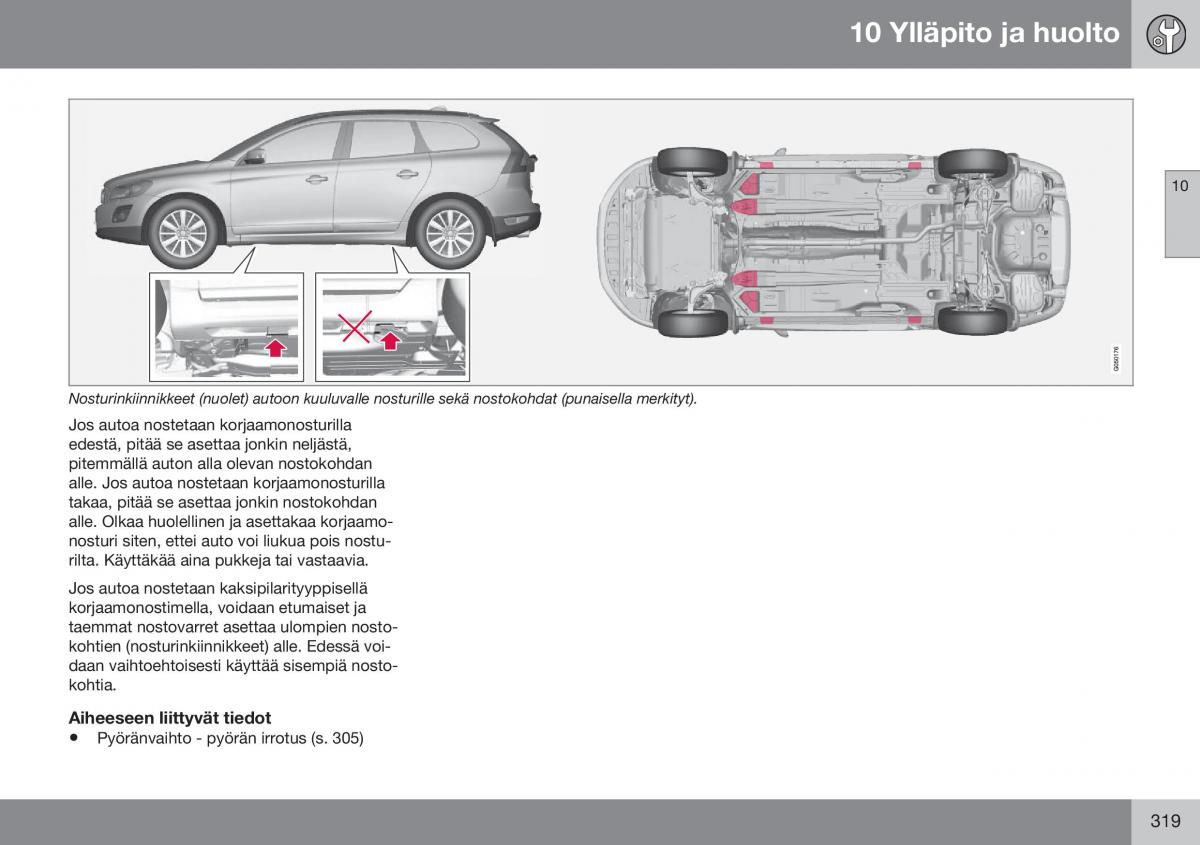 Volvo XC60 I 1 FL omistajan kasikirja / page 321