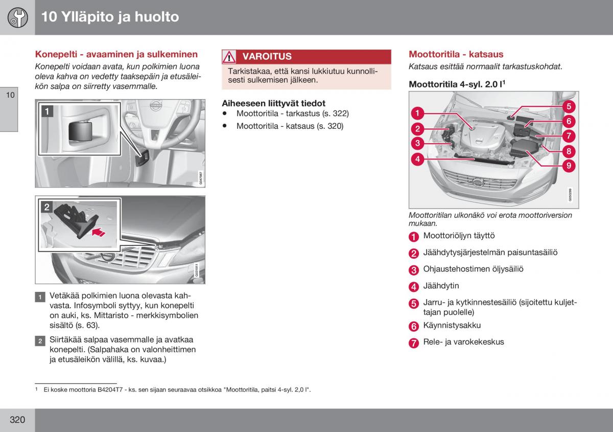 Volvo XC60 I 1 FL omistajan kasikirja / page 322