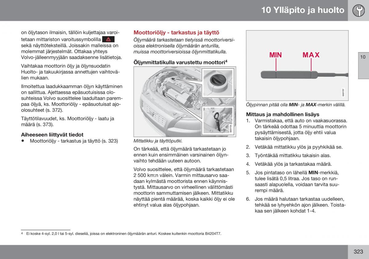 Volvo XC60 I 1 FL omistajan kasikirja / page 325