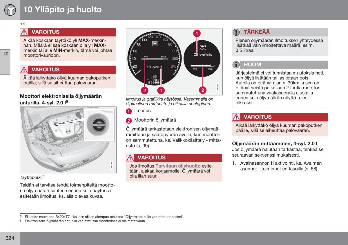 Volvo XC60 I 1 FL omistajan kasikirja / page 326