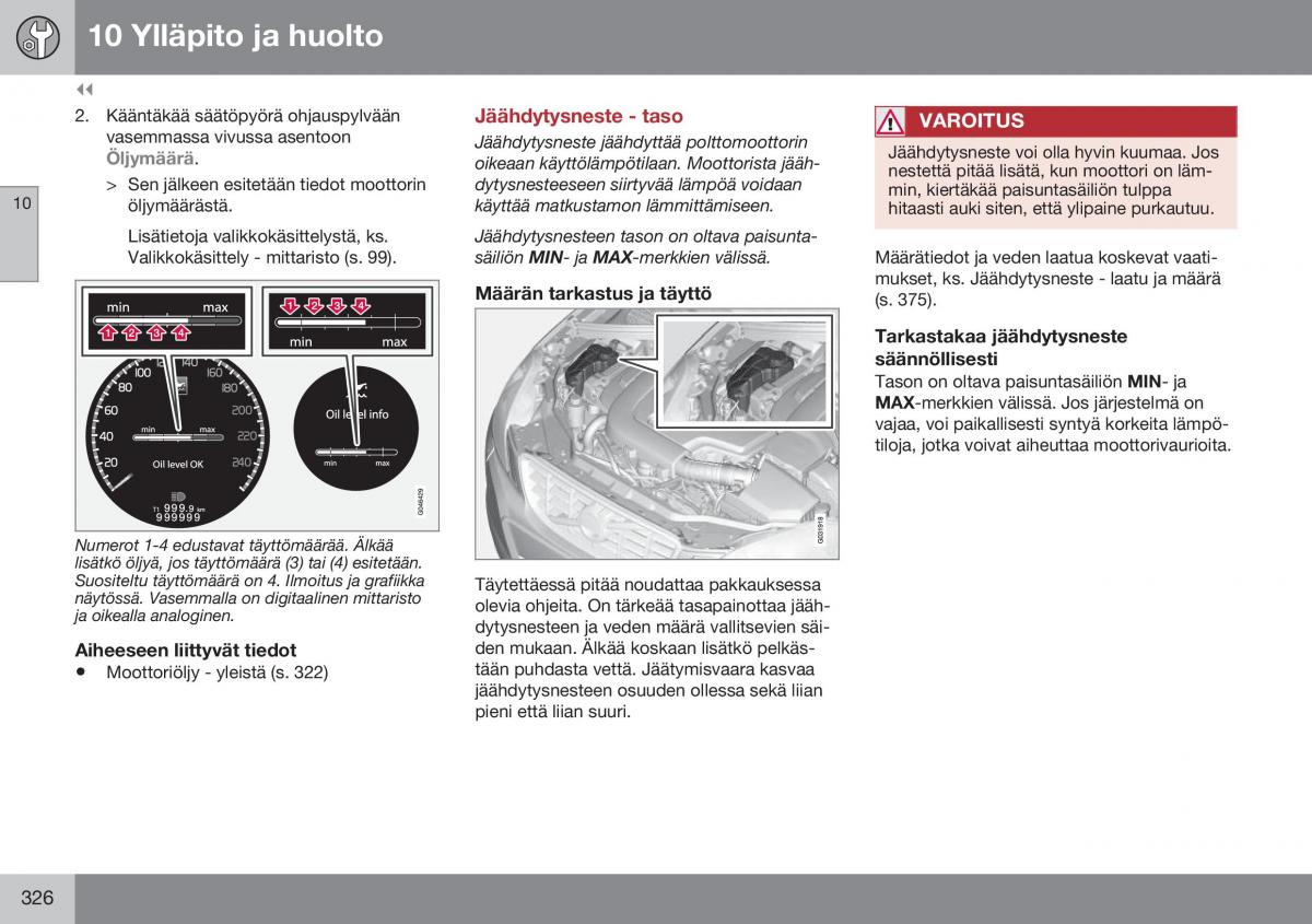 Volvo XC60 I 1 FL omistajan kasikirja / page 328