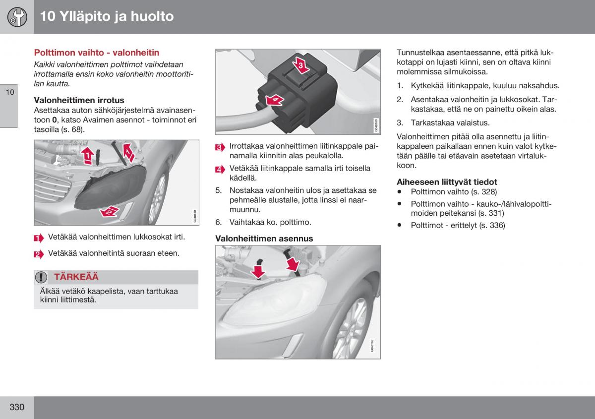 Volvo XC60 I 1 FL omistajan kasikirja / page 332