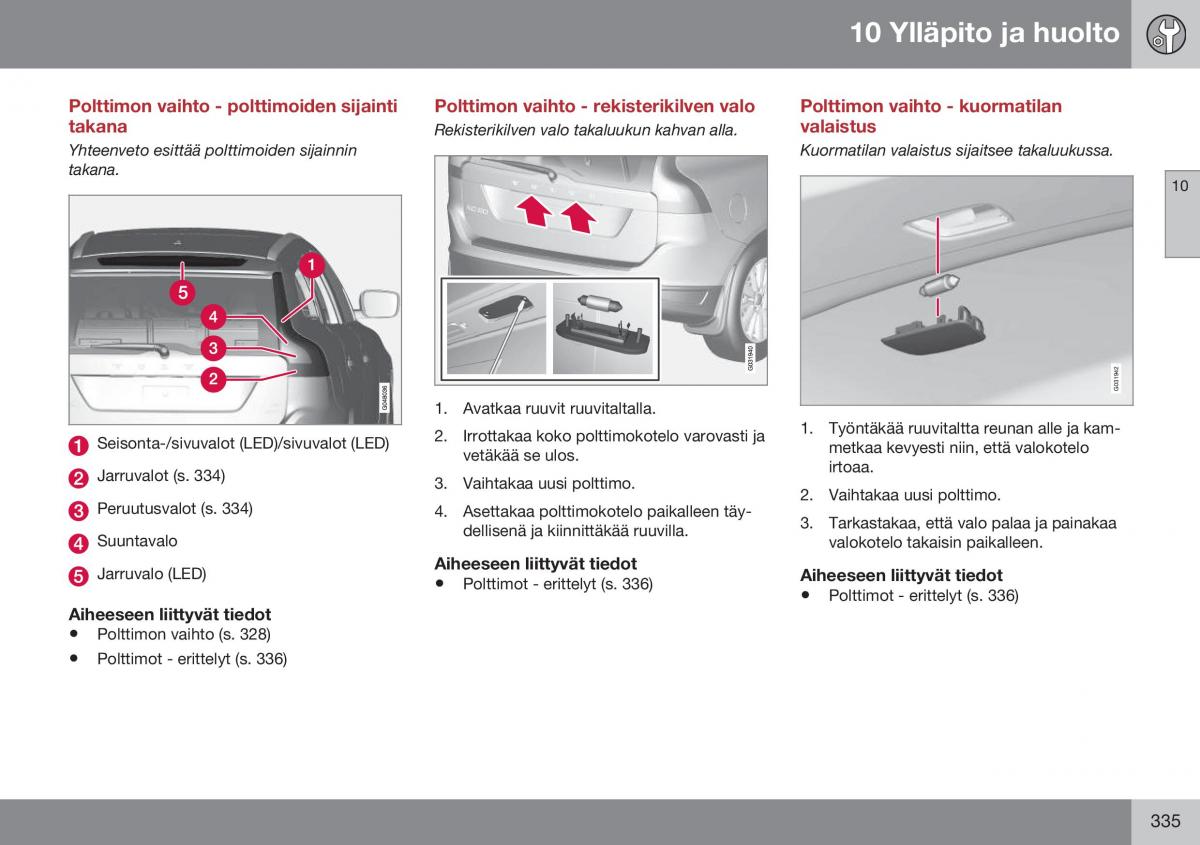 Volvo XC60 I 1 FL omistajan kasikirja / page 337
