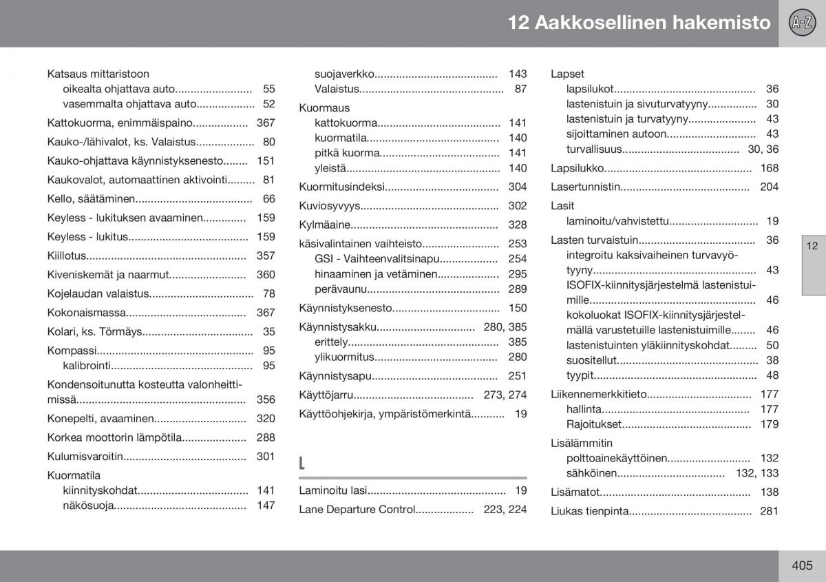 Volvo XC60 I 1 FL omistajan kasikirja / page 407