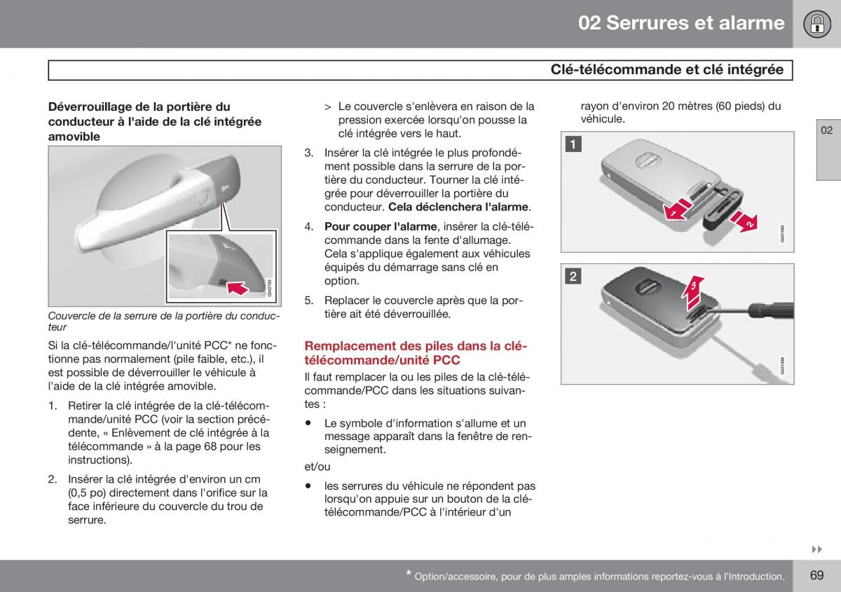 Volvo XC60 I 1 FL manuel du proprietaire / page 71