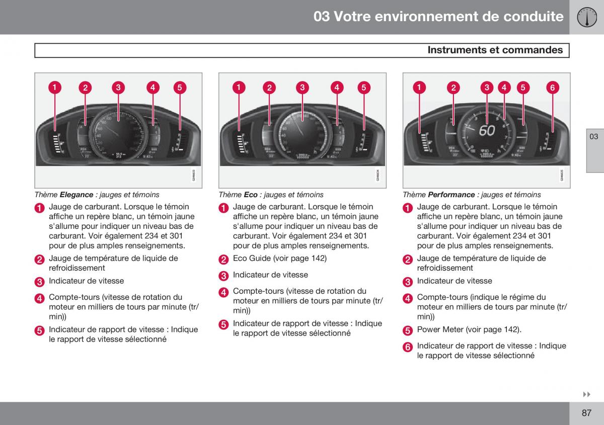 Volvo XC60 I 1 FL manuel du proprietaire / page 89