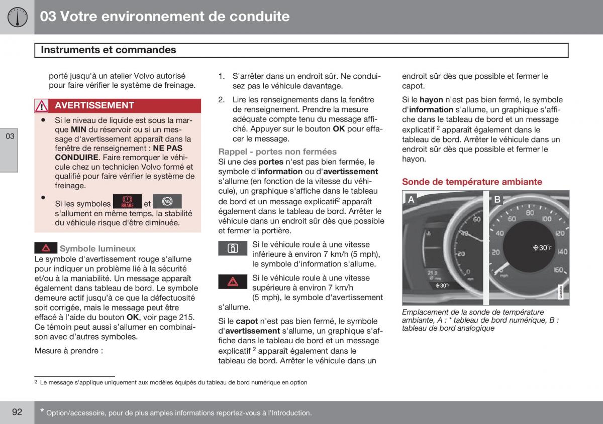 Volvo XC60 I 1 FL manuel du proprietaire / page 94