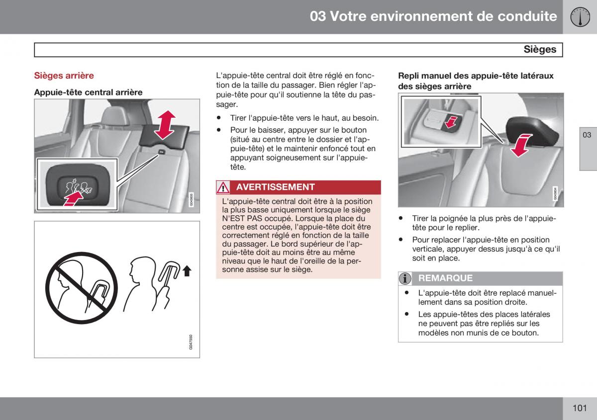 Volvo XC60 I 1 FL manuel du proprietaire / page 103