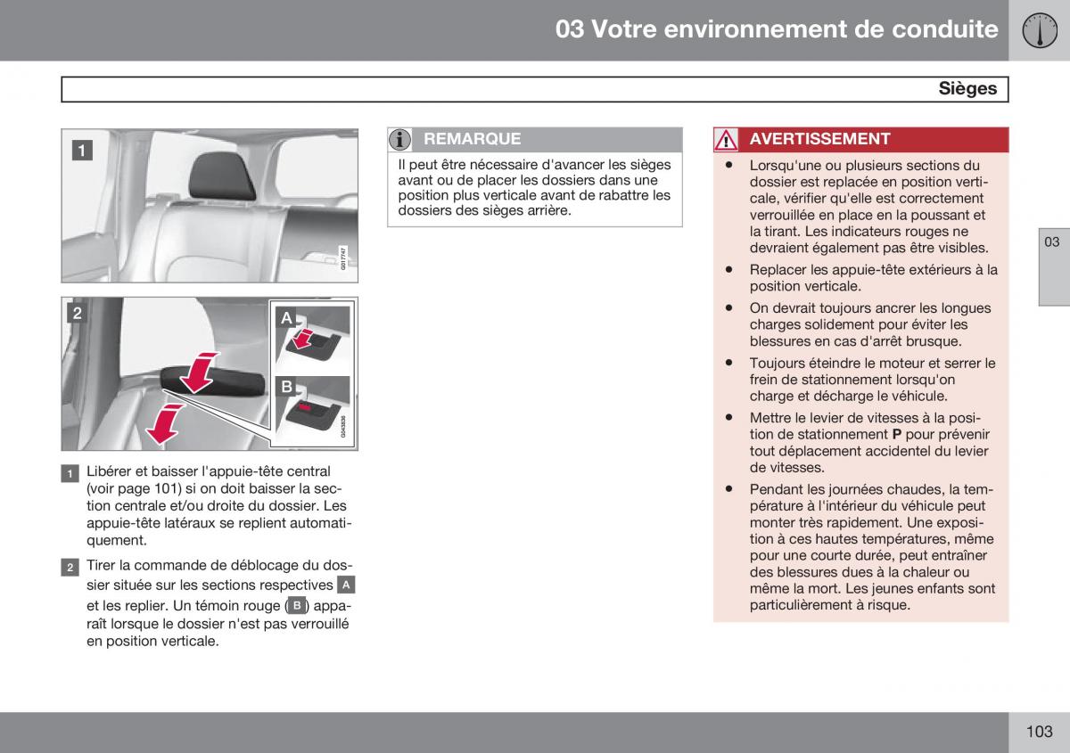 Volvo XC60 I 1 FL manuel du proprietaire / page 105