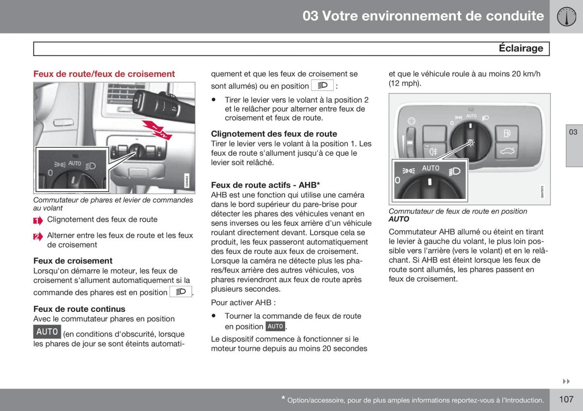 Volvo XC60 I 1 FL manuel du proprietaire / page 109