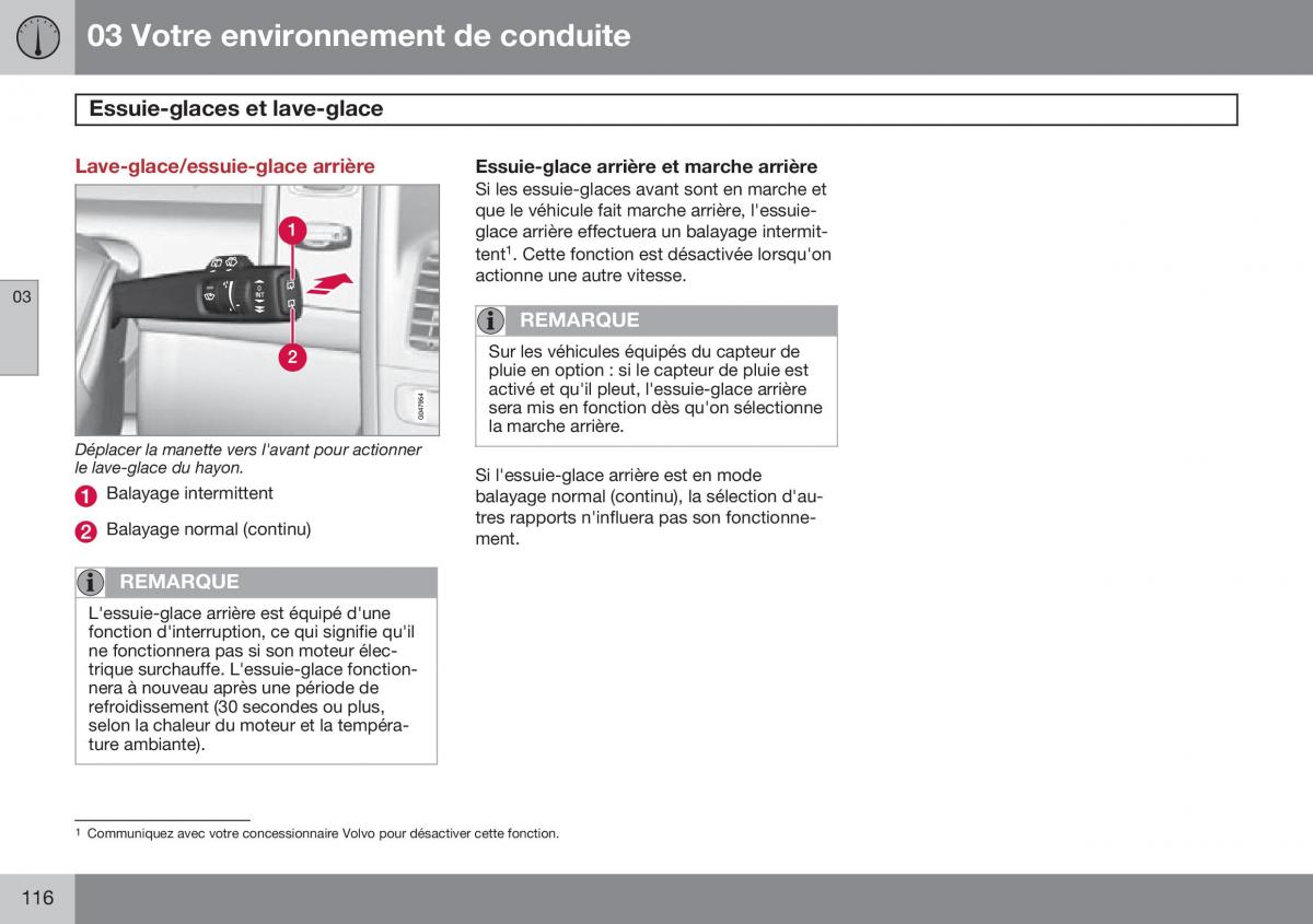 Volvo XC60 I 1 FL manuel du proprietaire / page 118