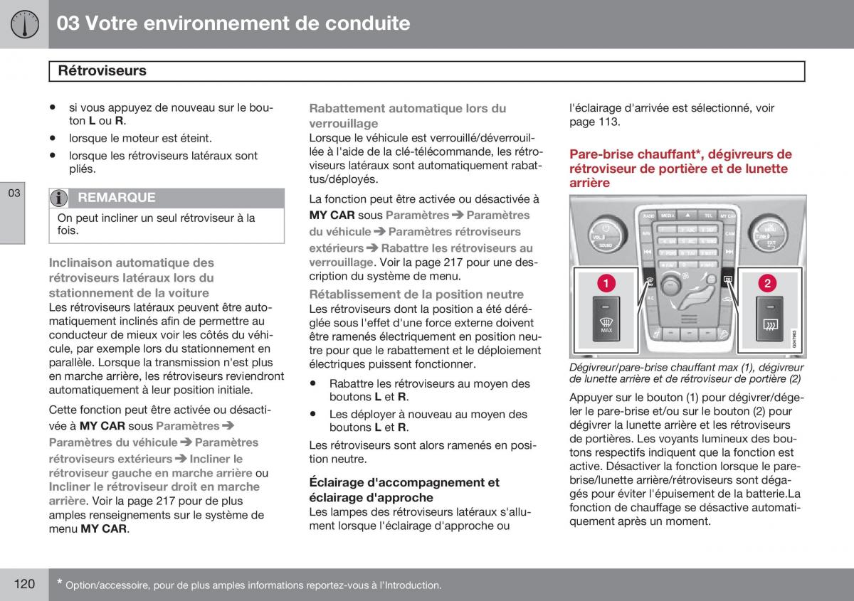 Volvo XC60 I 1 FL manuel du proprietaire / page 122