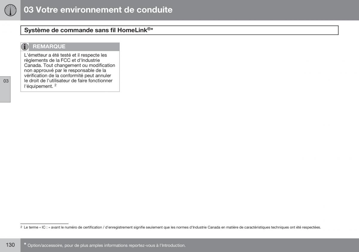 Volvo XC60 I 1 FL manuel du proprietaire / page 132