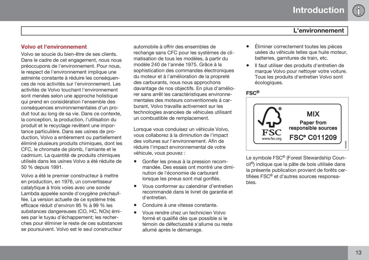 Volvo XC60 I 1 FL manuel du proprietaire / page 15