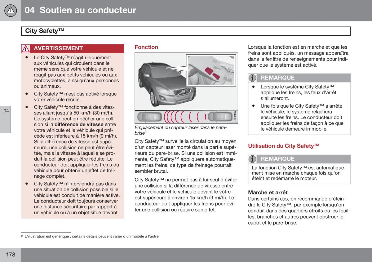 Volvo XC60 I 1 FL manuel du proprietaire / page 180