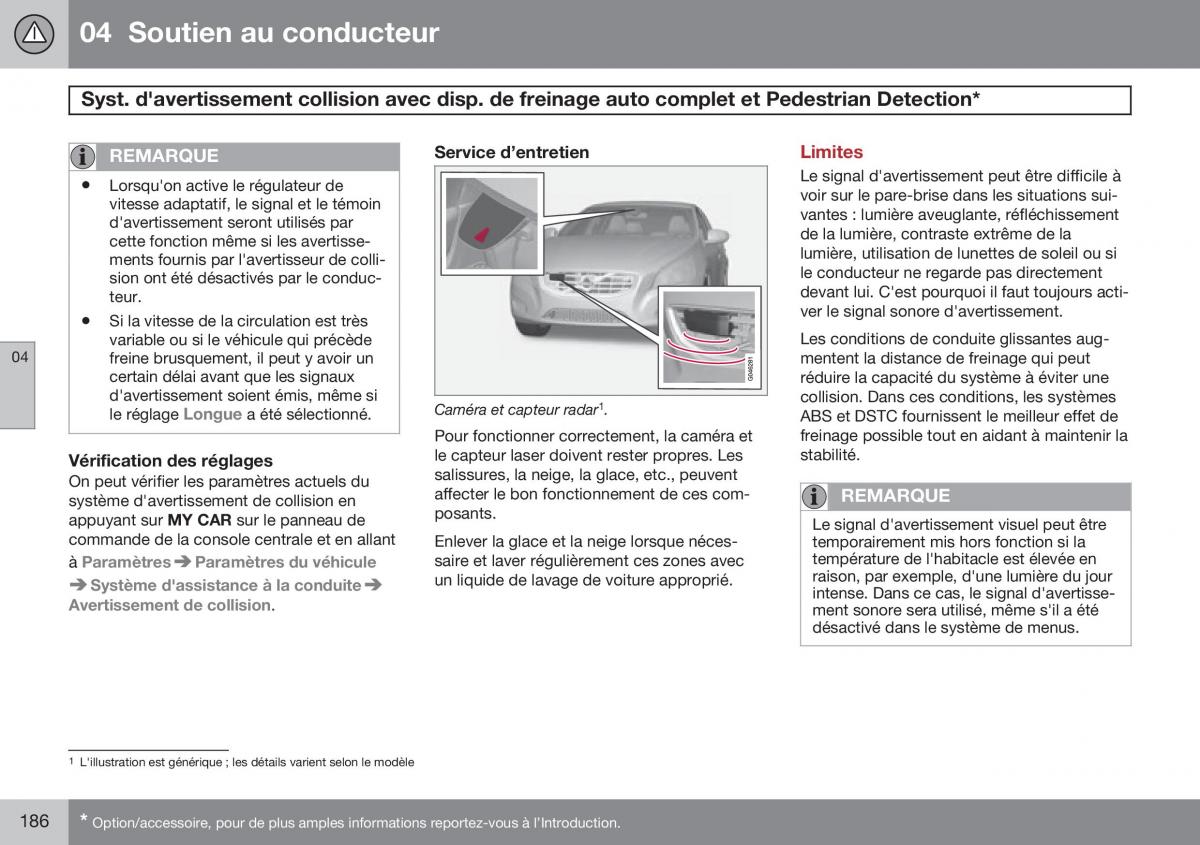 Volvo XC60 I 1 FL manuel du proprietaire / page 188