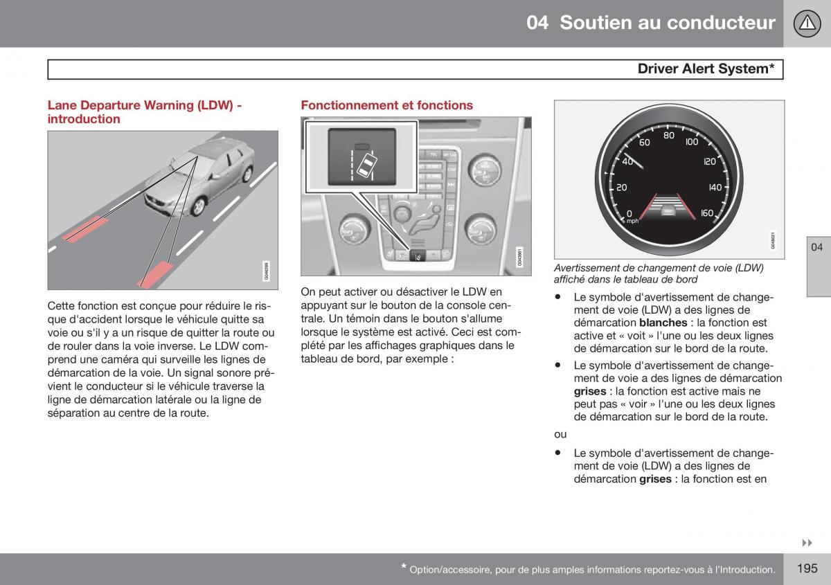 Volvo XC60 I 1 FL manuel du proprietaire / page 197