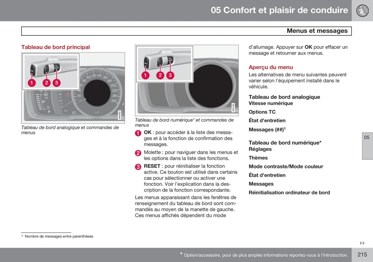 Volvo XC60 I 1 FL manuel du proprietaire / page 217