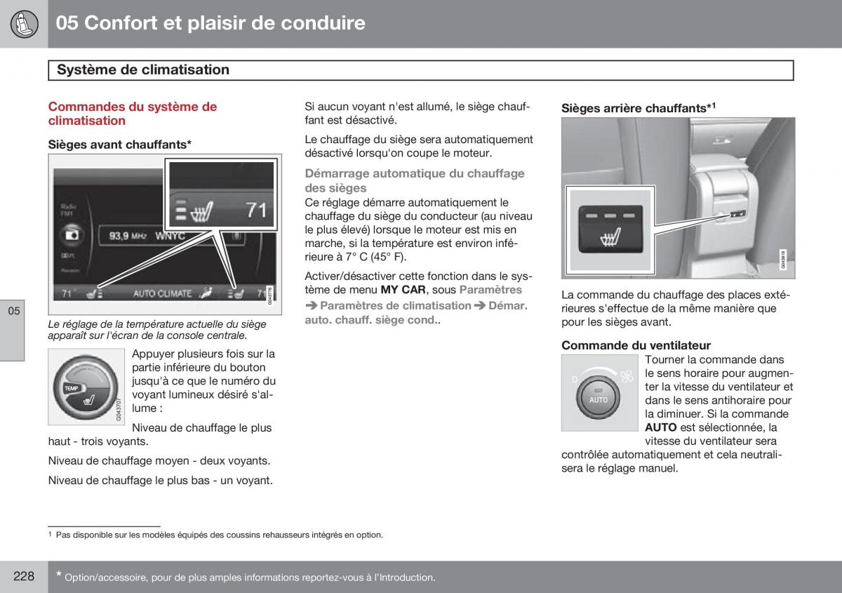 Volvo XC60 I 1 FL manuel du proprietaire / page 230