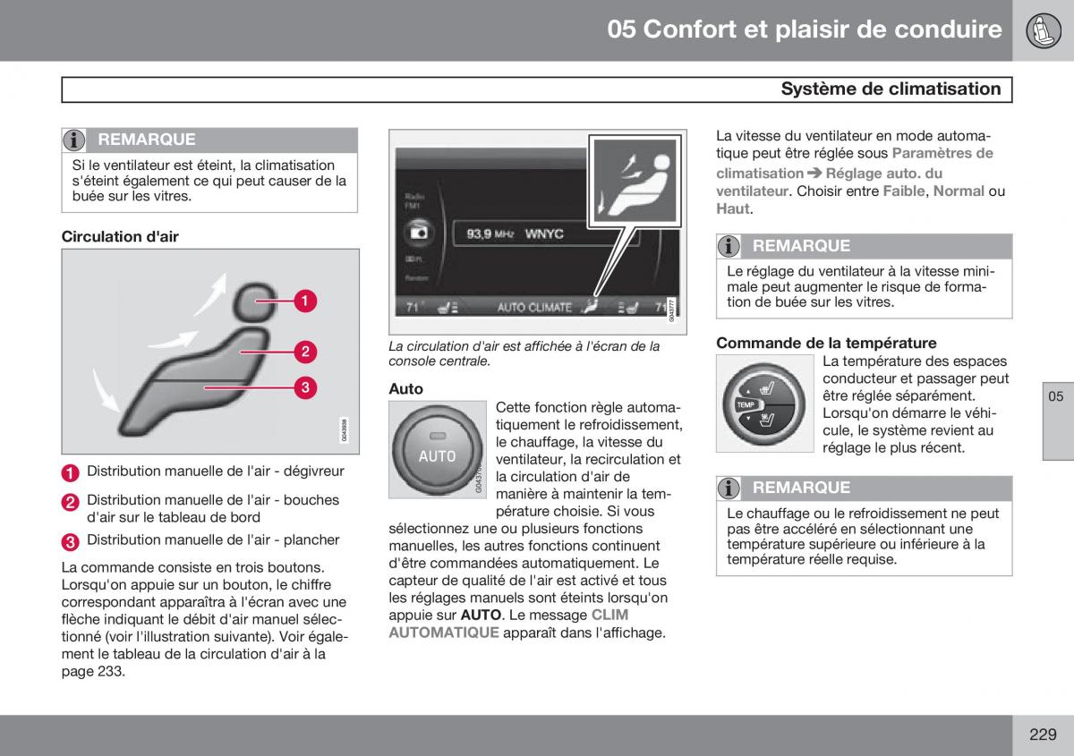 Volvo XC60 I 1 FL manuel du proprietaire / page 231