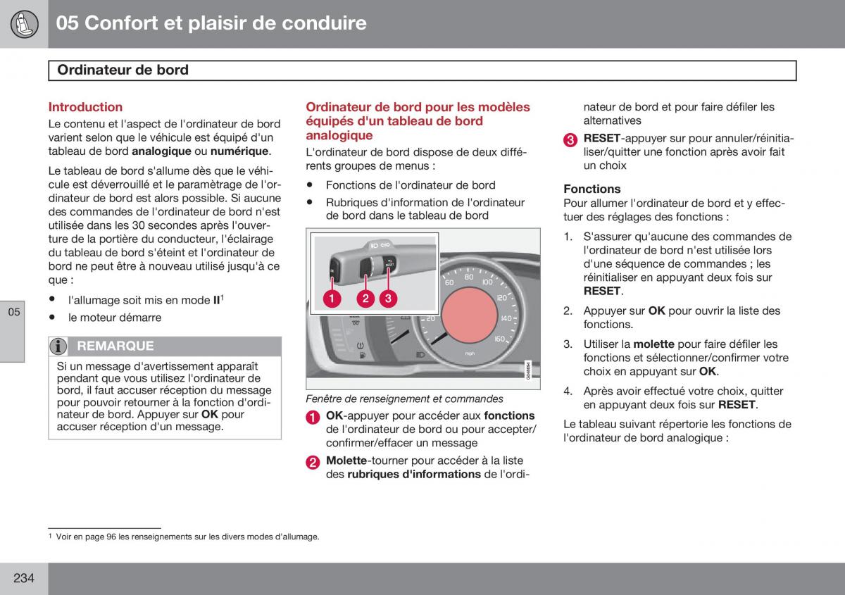 Volvo XC60 I 1 FL manuel du proprietaire / page 236