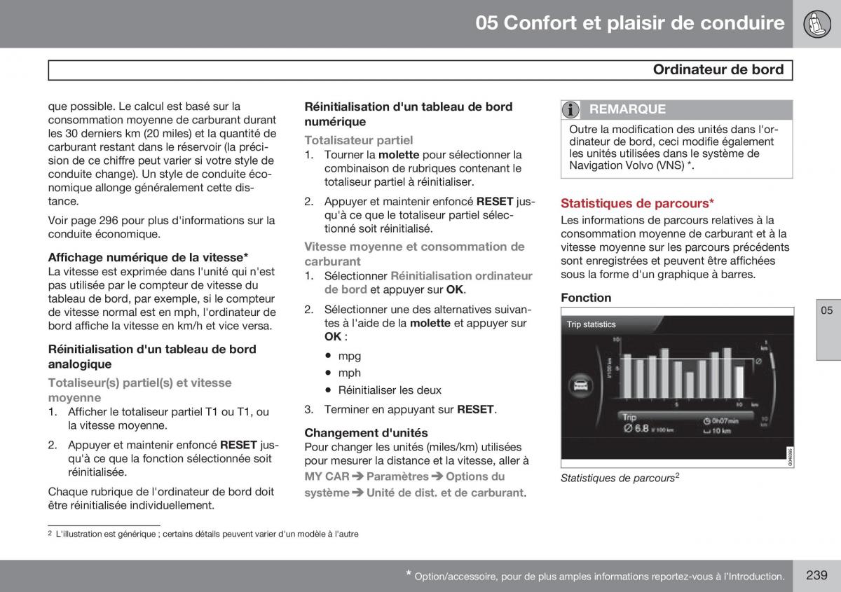 Volvo XC60 I 1 FL manuel du proprietaire / page 241