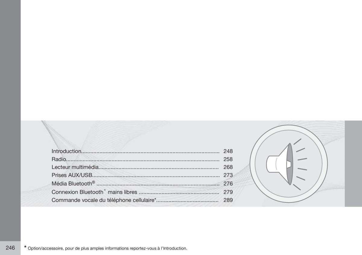 Volvo XC60 I 1 FL manuel du proprietaire / page 248