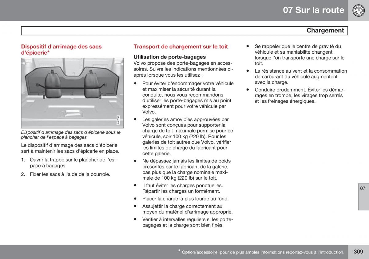 Volvo XC60 I 1 FL manuel du proprietaire / page 311