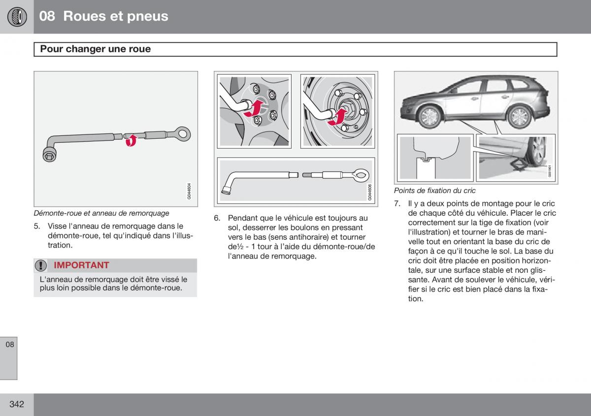 Volvo XC60 I 1 FL manuel du proprietaire / page 344