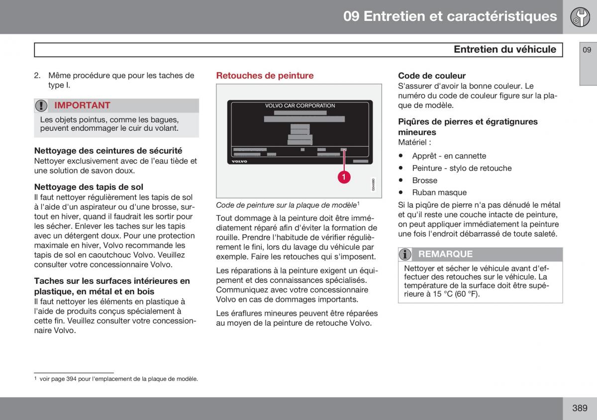 Volvo XC60 I 1 FL manuel du proprietaire / page 391