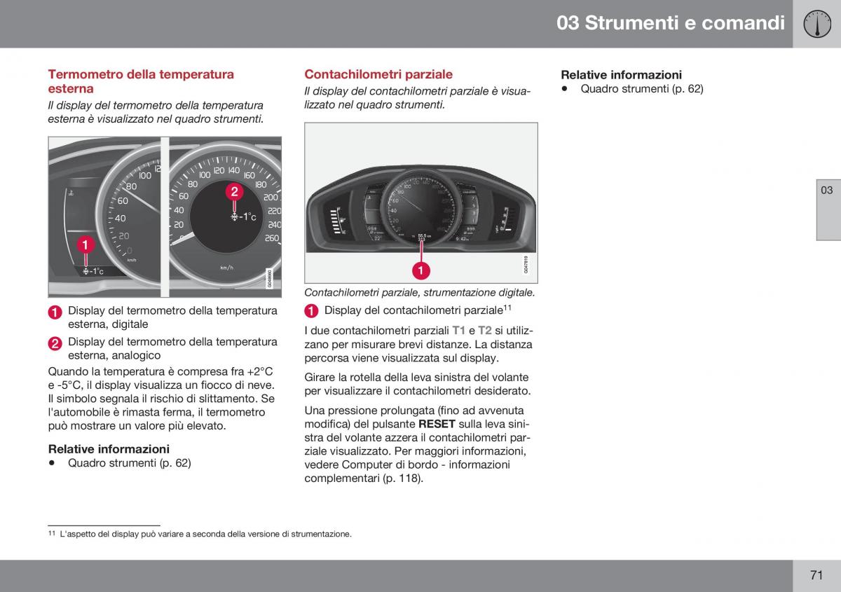 Volvo XC60 I 1 FL manuale del proprietario / page 73