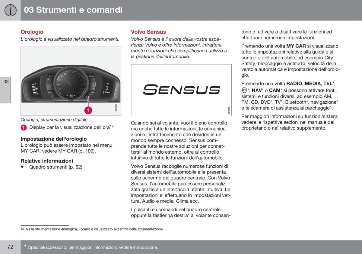 Volvo XC60 I 1 FL manuale del proprietario / page 74