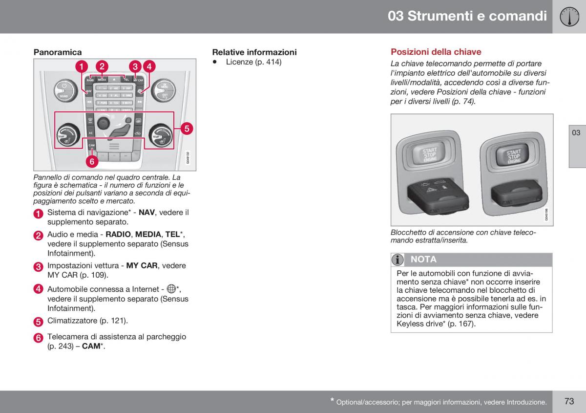 Volvo XC60 I 1 FL manuale del proprietario / page 75