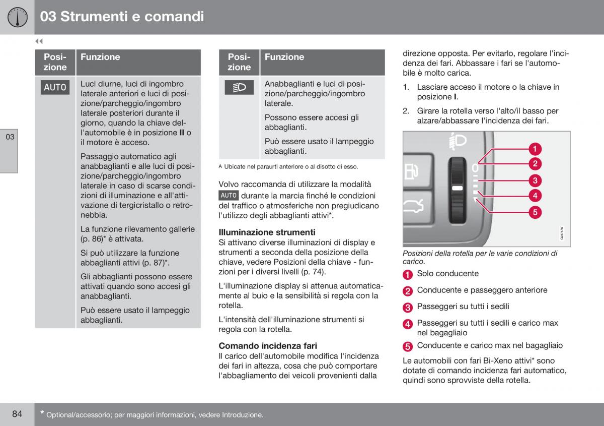 Volvo XC60 I 1 FL manuale del proprietario / page 86