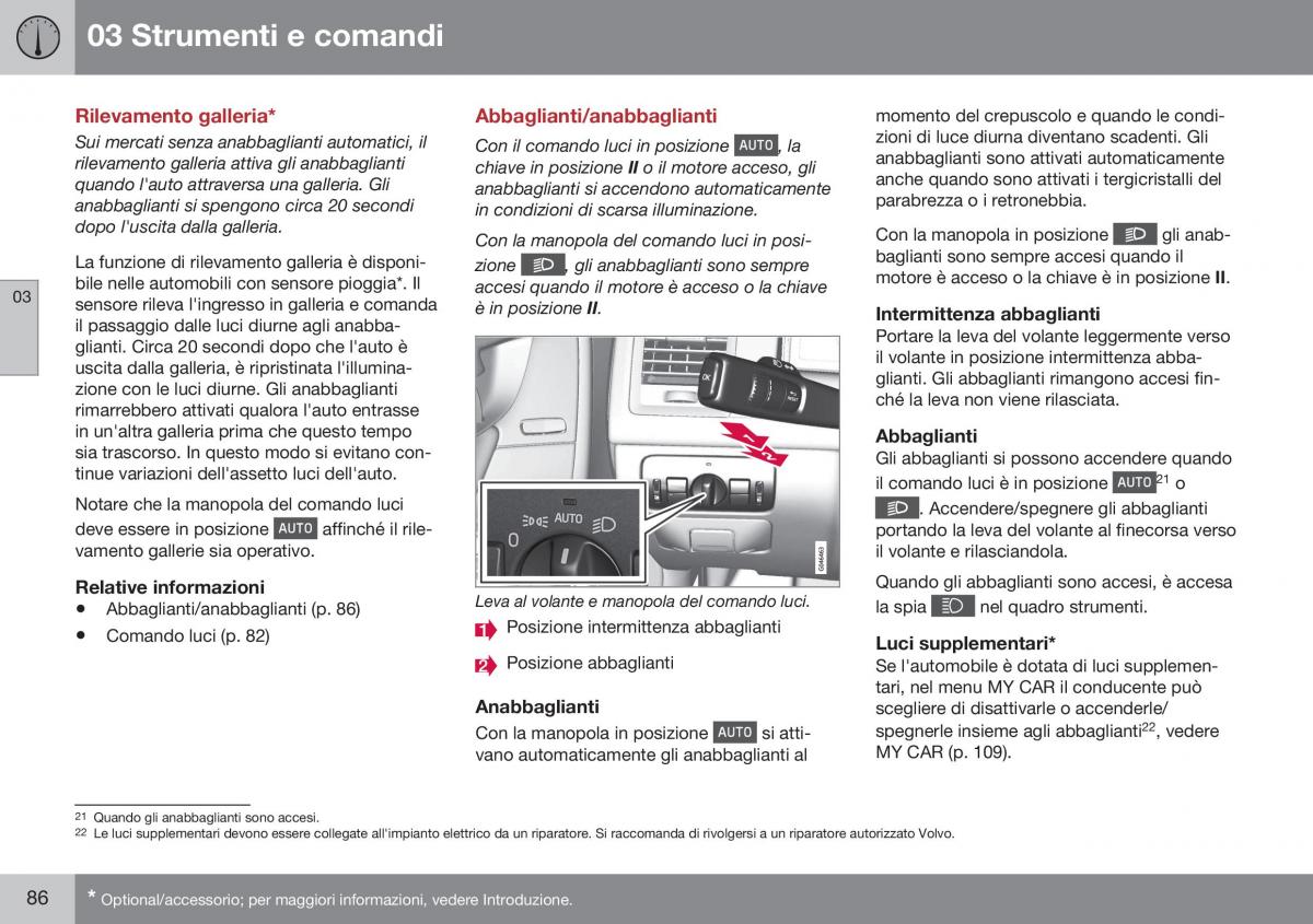 Volvo XC60 I 1 FL manuale del proprietario / page 88